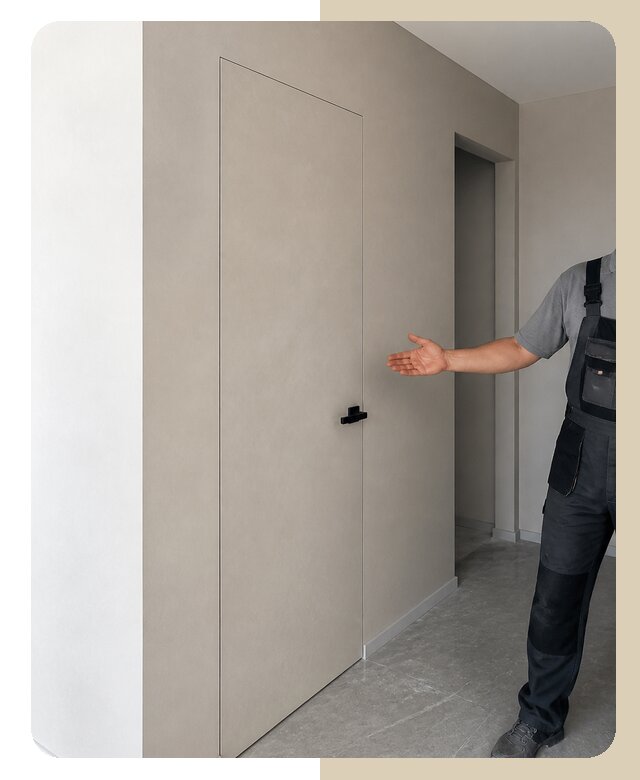 Монтаж двери инвизибл в Алексине по цене от 7142 р. | ДвериЛегко-Лкс